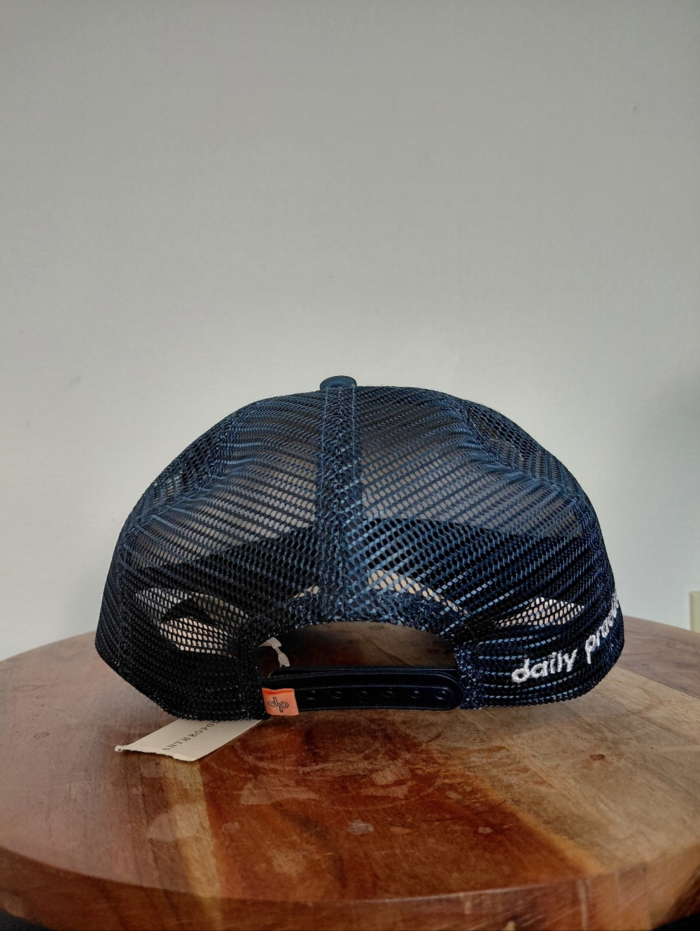 Daily Practice Planks Now Wine Later Funny Navy Blue/Black Trucker Hat OS - Picture 3 of 6